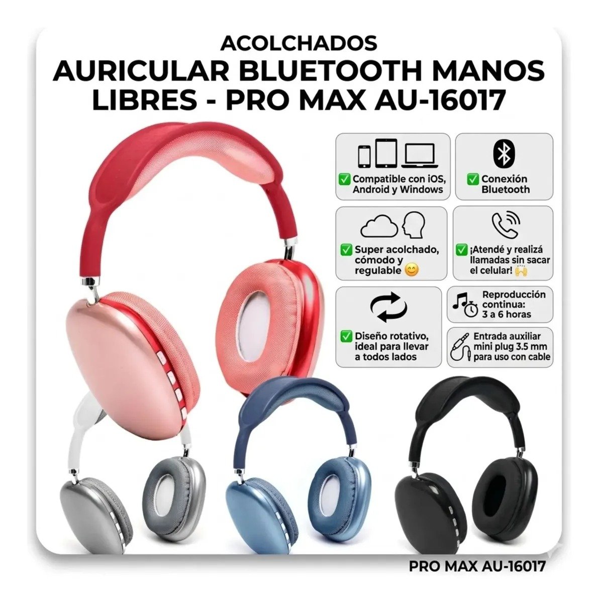 Auriculares Bluetooth PRO MAX
